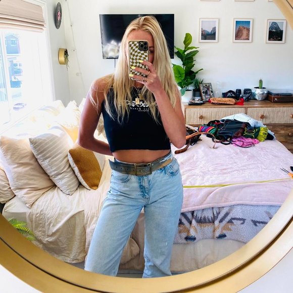 LEEGIN GENUINE LEATHER BELT ABSTRACT WESTERN BOHEMIAN - Picture 2 of 5